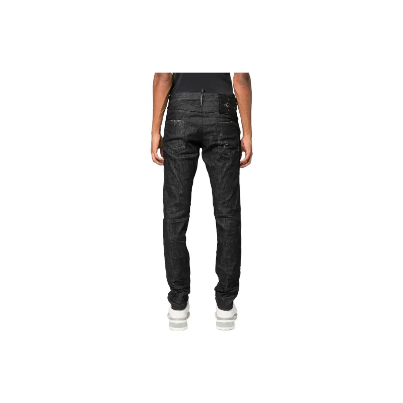 Dsquared2 Distressed Tapered Leg Jeans-2