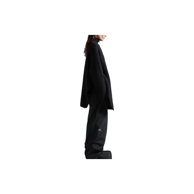 Balenciaga Half Zip High Neck Poncho-4
