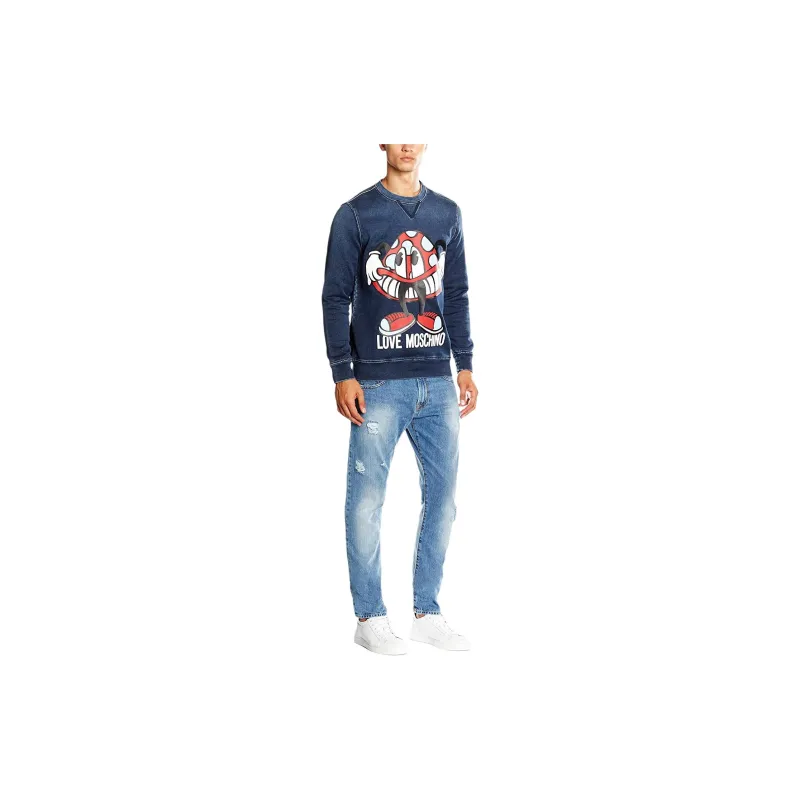 LOVE MOSCHINO Sweatshirt Men's Blue-1