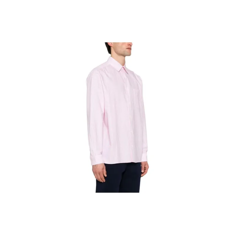 A.P.C Malo Striped Curved Hem Shirt-3