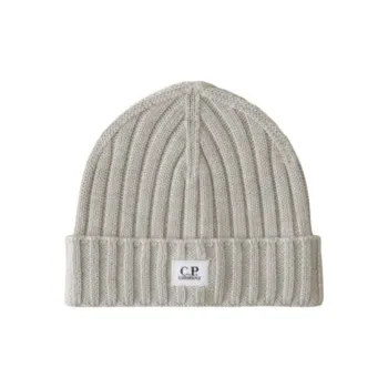 C.P.Company Logo Patch Ribbed Beanie