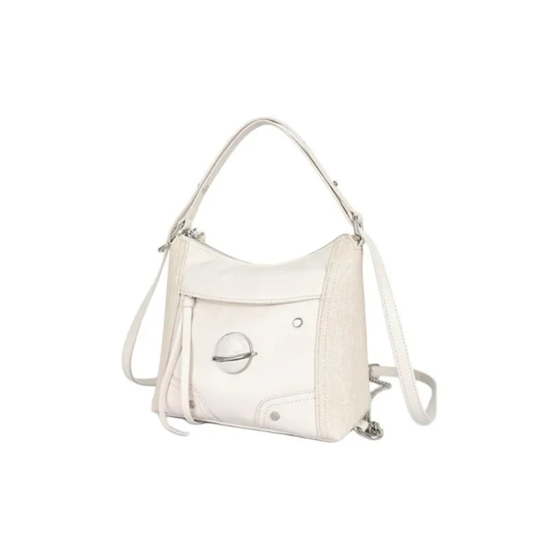 DAPHNE PU Backpack Shoulder Bag Medium Size Women's Blue/White-6