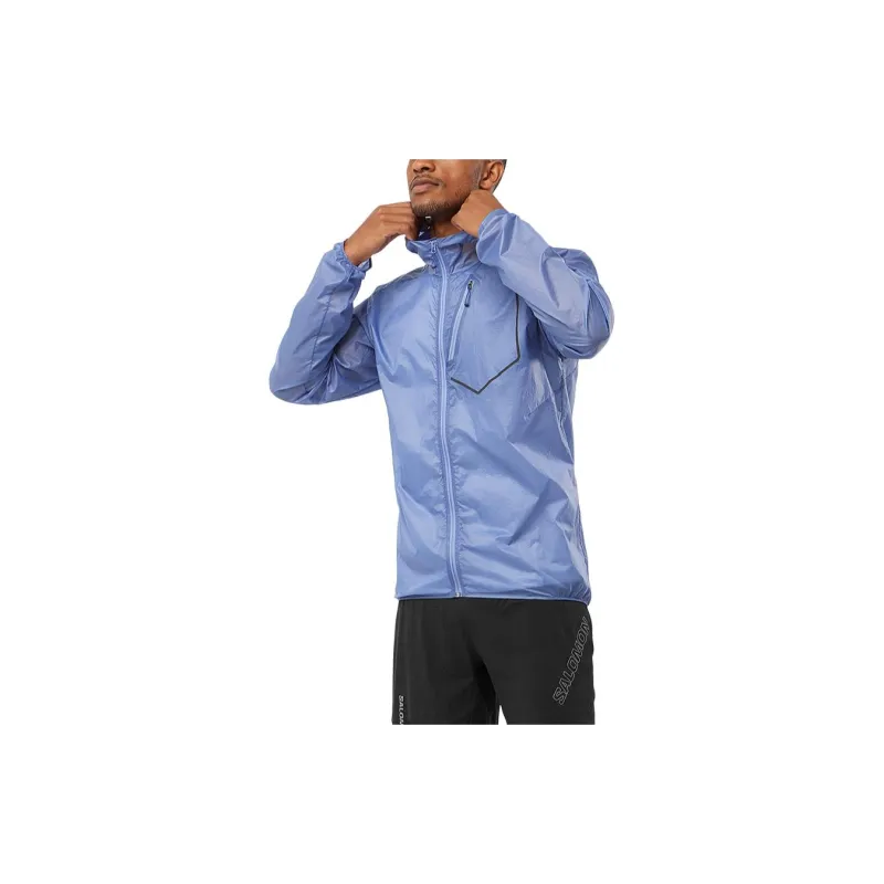SALOMON BONATTI AERO HOODIE U Jackets Coats Men's English Manor Blue-1
