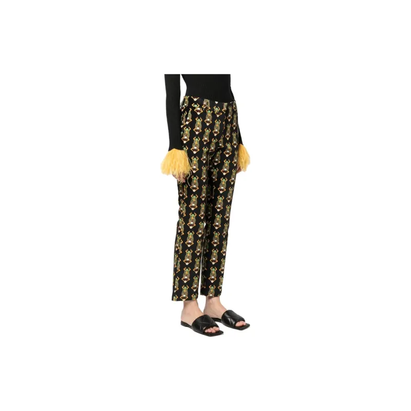 La DOUBLEJ. Graphic-print Elasticated-waist Leggings-3
