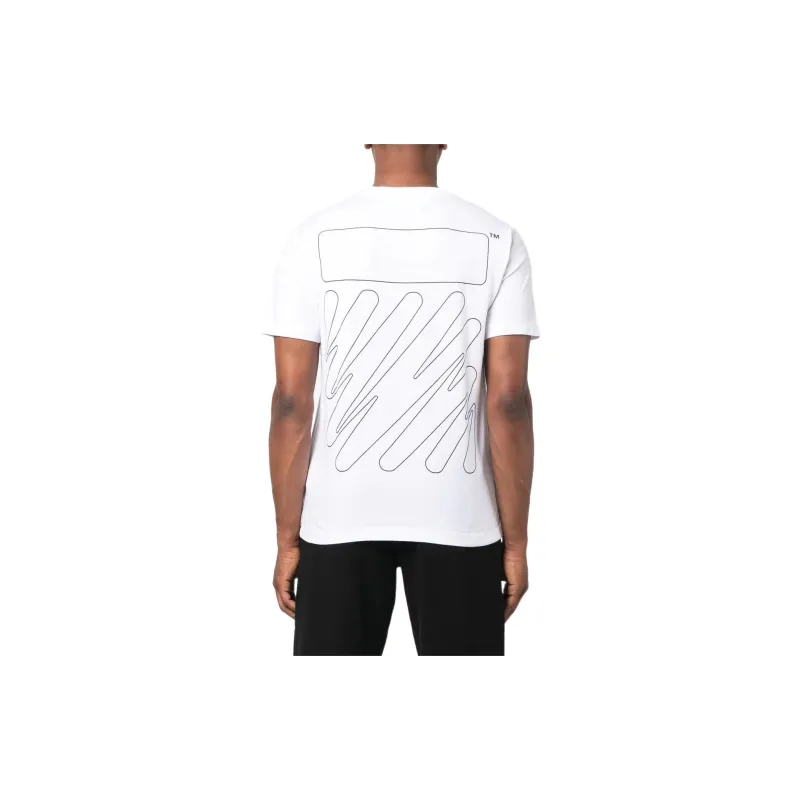 OFF WHITE Wave Outline Diag Slim S/S Tee-3
