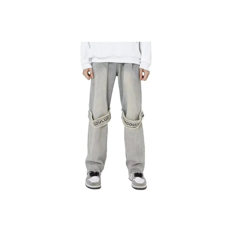 EOEI Jeans Men Yellow Mud-1