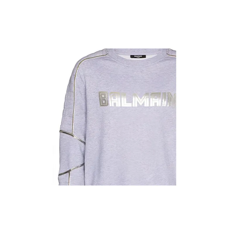 BALMAIN Crewneck With Embossed Logo-5