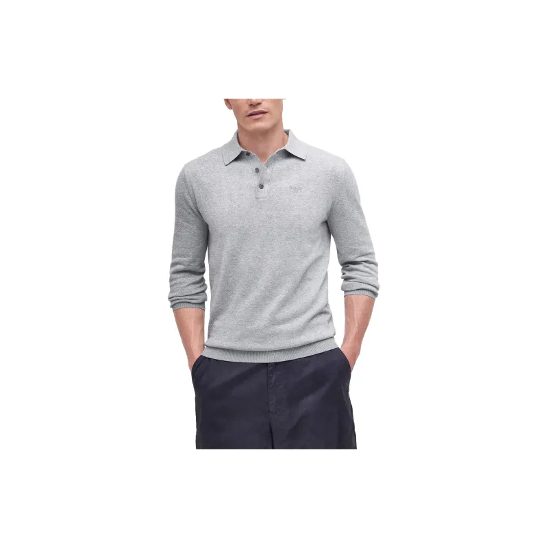 BARBOUR Bassington Polo Shirt Sweater Men's Gray-2