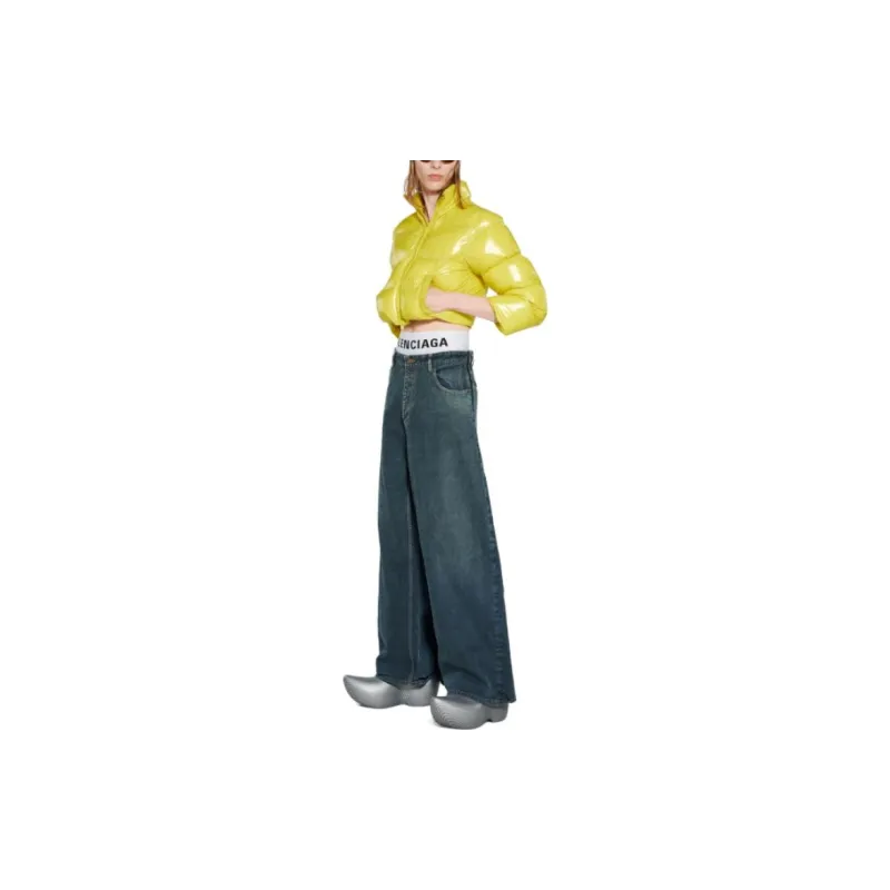 Balenciaga SS23 Puffer Jacket Slim Fit Unisex Yellow-3