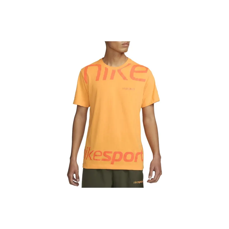 Nike T Shirts Men Saffron-1