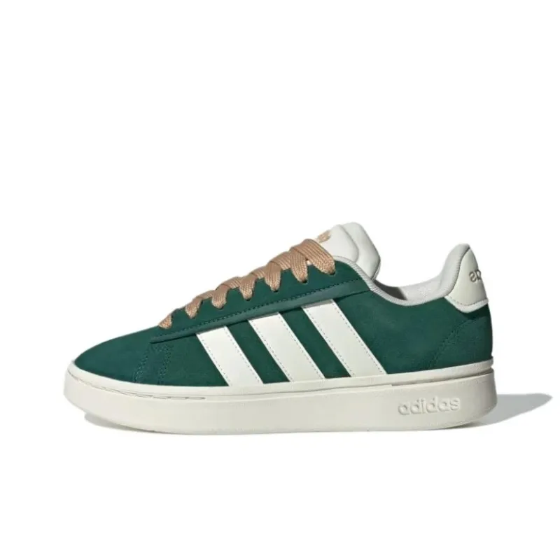 Adidas GRAND COURT ALPHA Anti-Slip Wear-Resistant Low-Top Skateboard Shoes Women's Green White-0