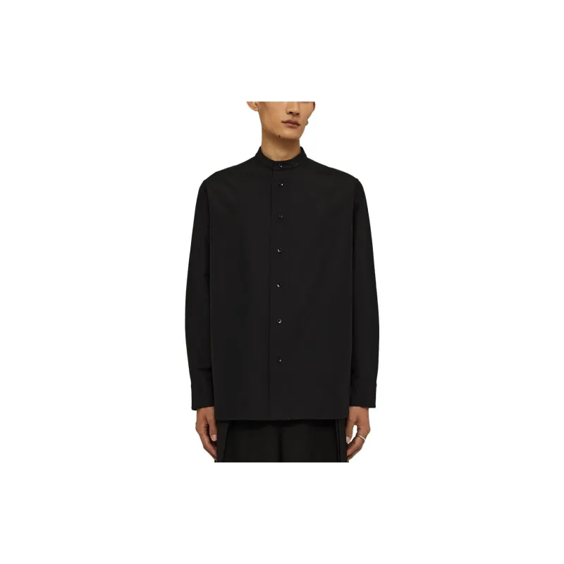 JIL SANDER Band Collar Long Sleeved Shirt-1