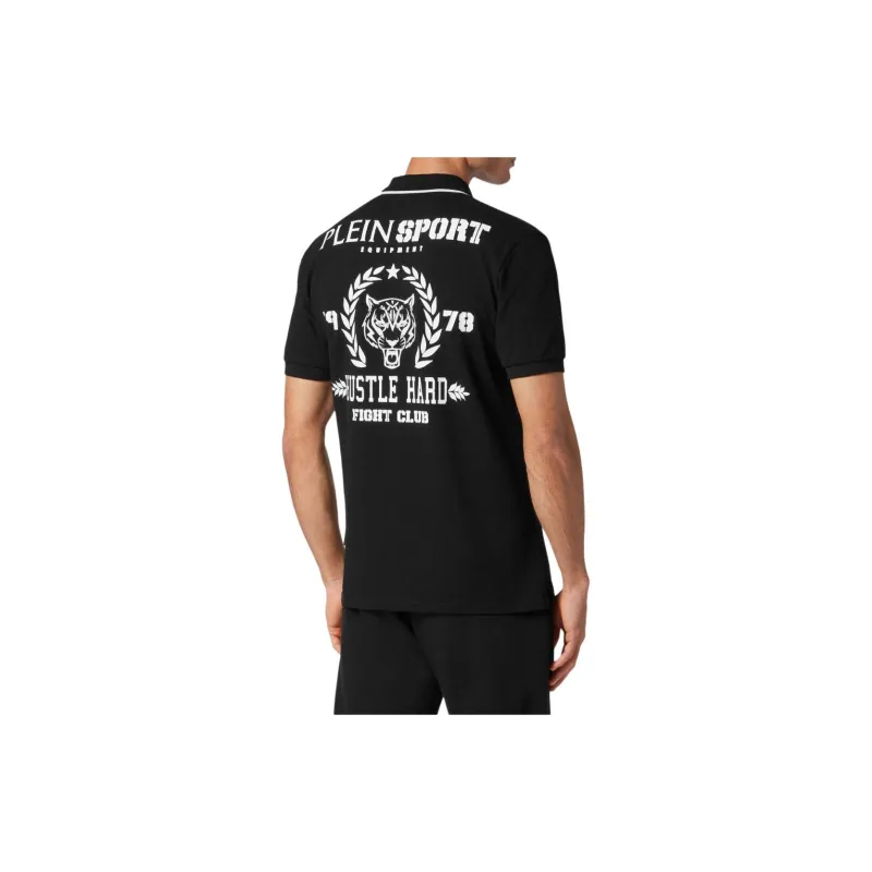 PLEIN SPORT Logo print Cotton Polo Shirt-2