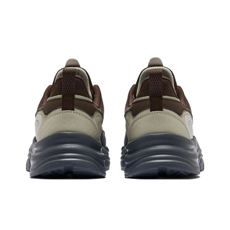 Erke Chuan Dust 2.0 Durable Breathable Low Top Casual Shoes Men's Pale Wild Pine Tea Brown-3