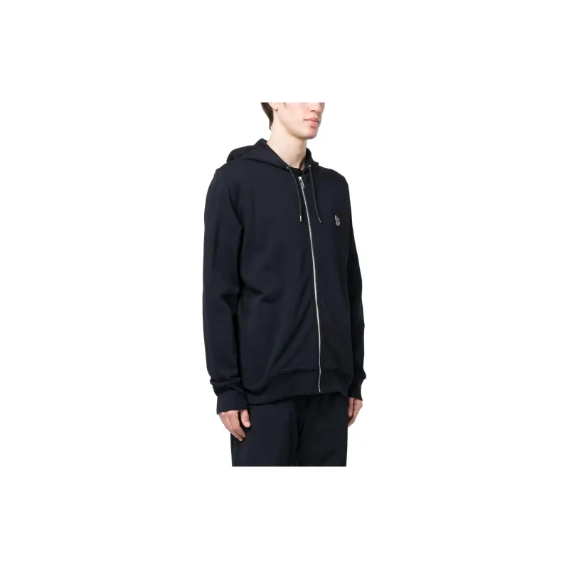 PS By Paul Smith Zebra Patch Zipped Drawstring Hoodie-3