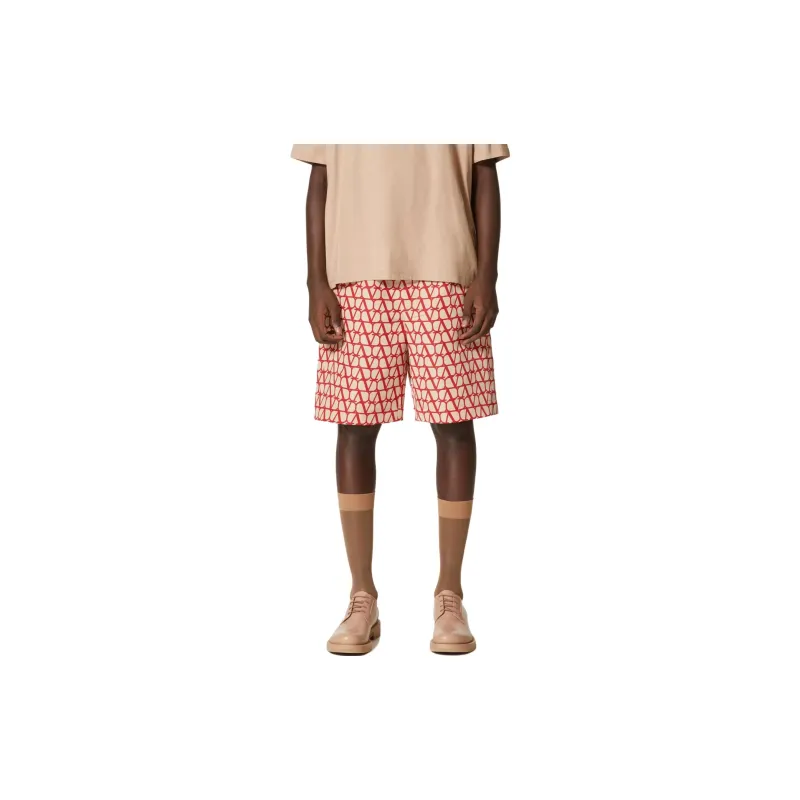 Valentino Casual Shorts Men's Red-3
