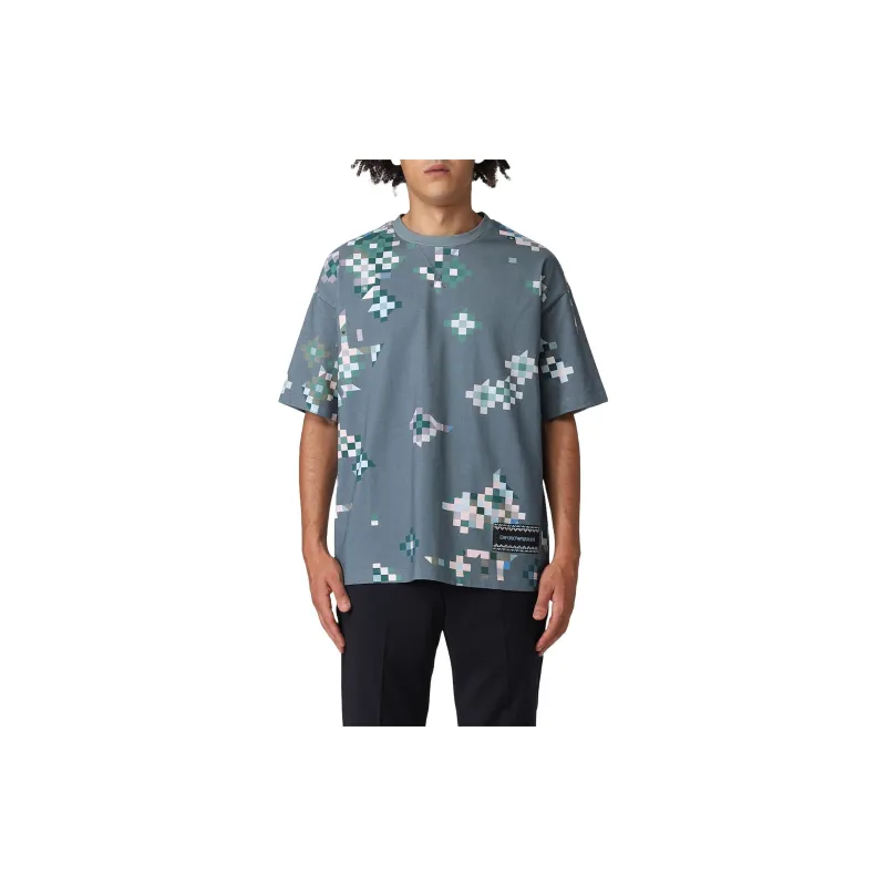 EMPORIO ARMANI T Shirts Men Light Blue-1