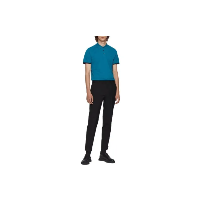 HUGO BOSS Polo Shirts Men Turquoise-2