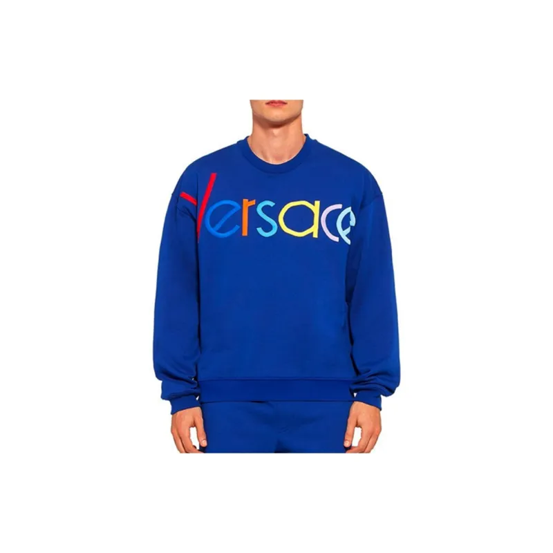 VERSACE Sweatshirts Men Blue-1