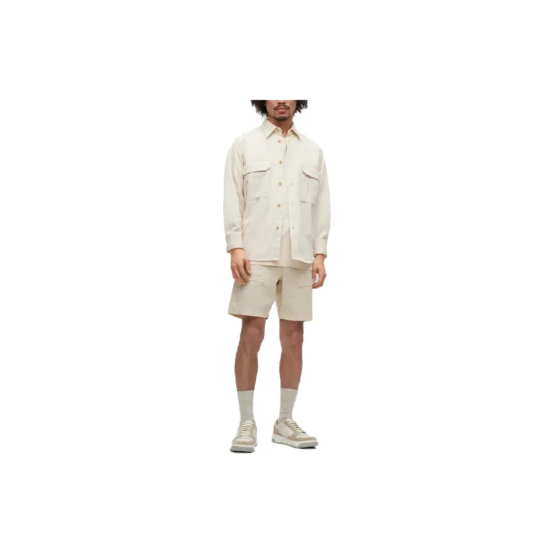 HUGO BOSS Denim Shorts Men Beige-1