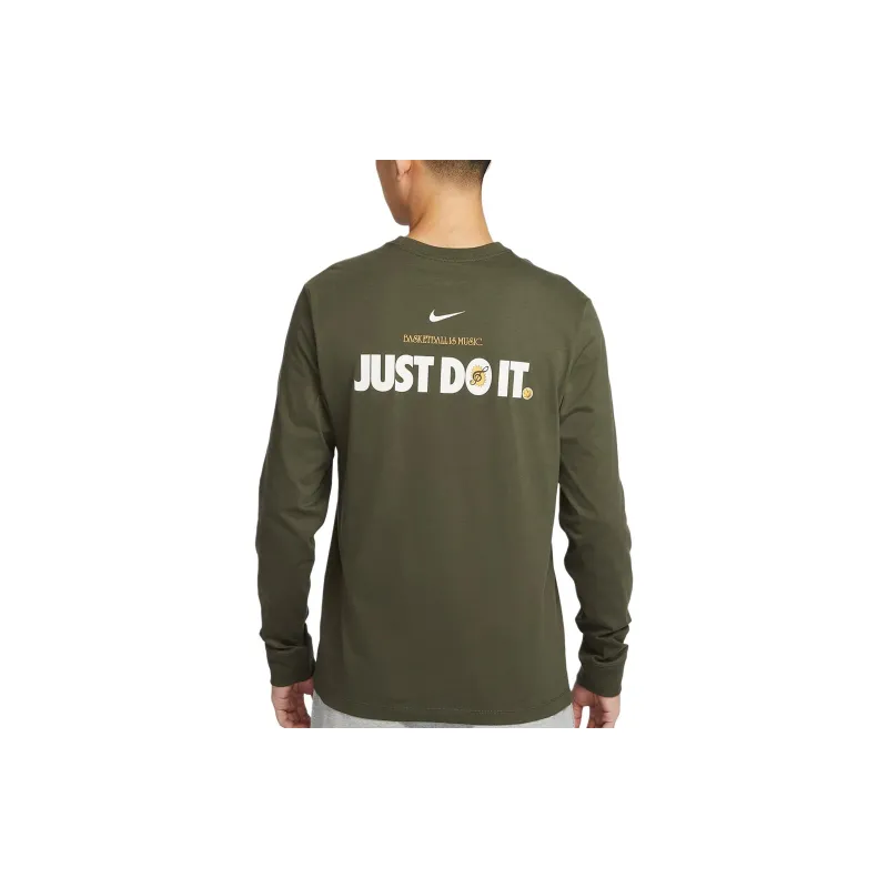 Nike T Shirts Men Khaki Green-4