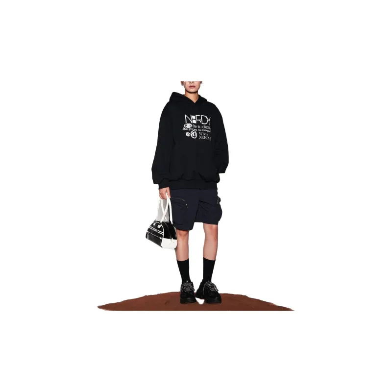 Nerdy Casual Shorts Unisex Black-4