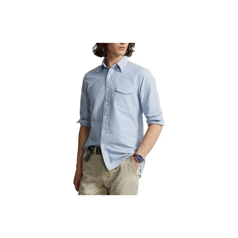Polo Ralph Lauren Shirts Men Sky Blue-4