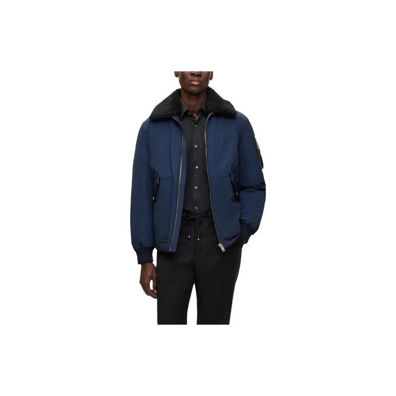 HUGO BOSS Jackets Men Navy Blue-1