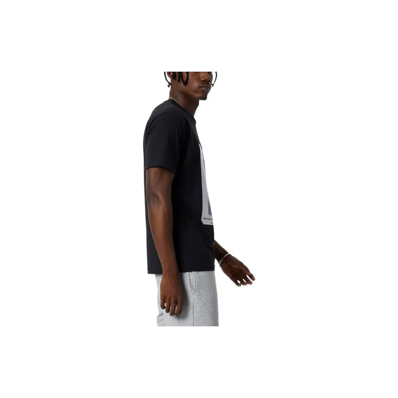 New Balance Set in Sleeve T Shirt Unisex Black-5
