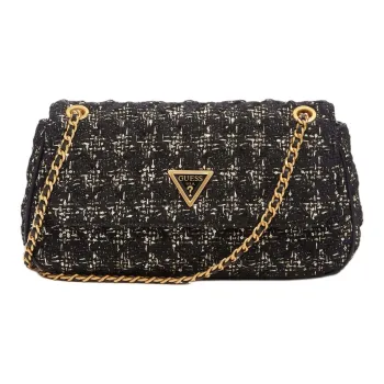 GUESS Tweed Shoulder Bag Crossbody Bag Women's Black