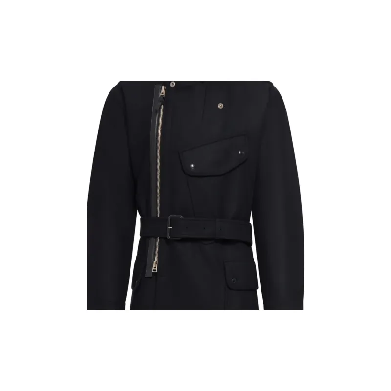 TOM FORD Belted-waist Off-centre Coat-2