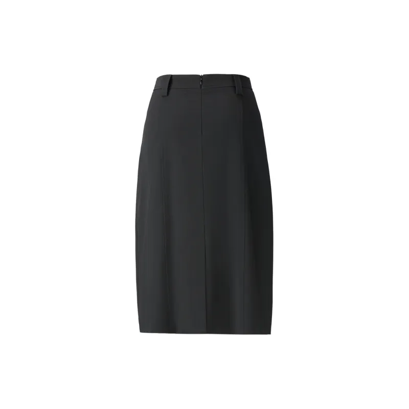 HLA Casual Long Skirts Women's Black X4-1