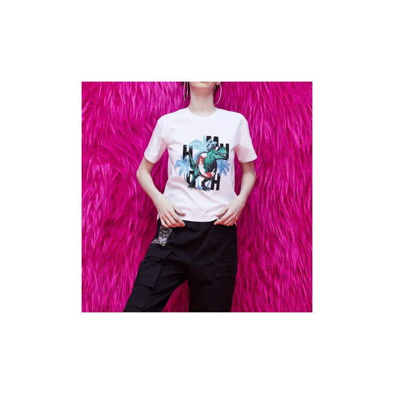 TCH T Shirts Unisex White With Blue Logo-2