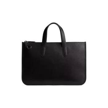 COACH Litchi Grain Leather Crossbody One Shoulder Handbag Tubas Men's Black