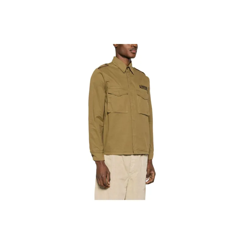 ASPESI Epaulettes-detailed Cotton Shirt-2