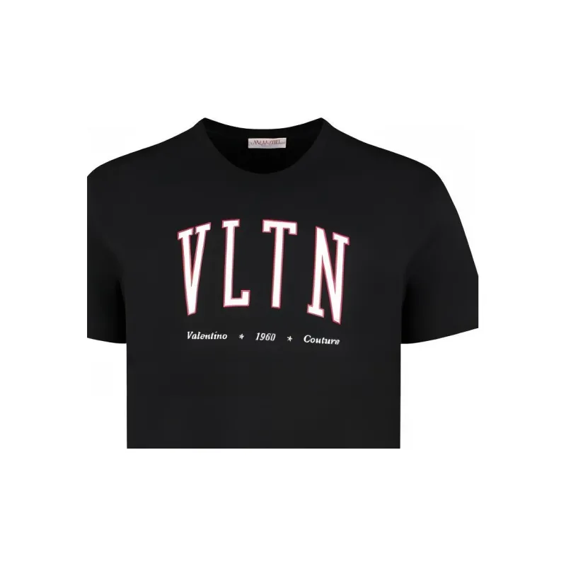 Valentino VLTN Logo Printed Crewneck T-Shirt-5