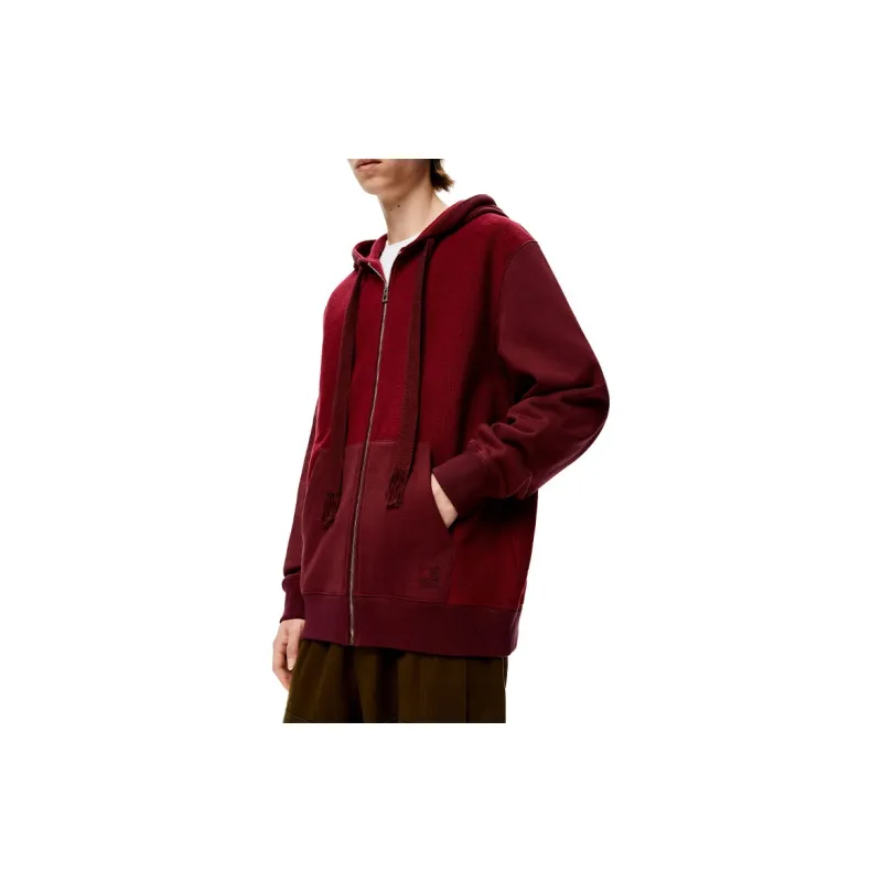 LOEWE Bi Color Anagram Zipped Hoodie-3