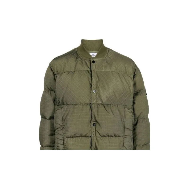 STONE ISLAND Logo Patch Buttoned Jacket-1