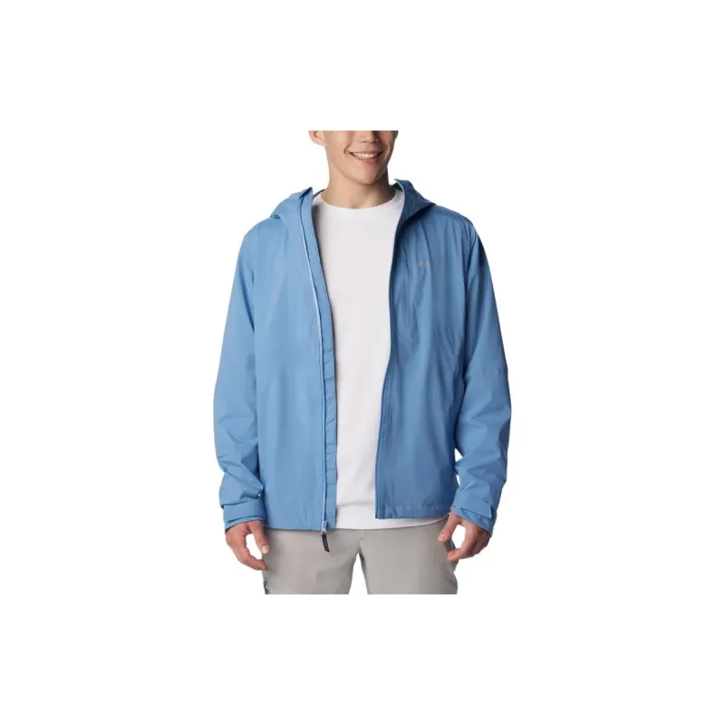 Columbia Men's Ampli-Dry™ II Waterproof Hiking Shell Jacket Jackets Coats Men's Light Blue-2