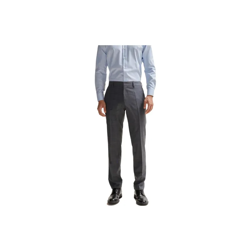 HUGO BOSS FW23 Slim-Fit Suit In Checked Stretch Wool Business Suits Men's-4