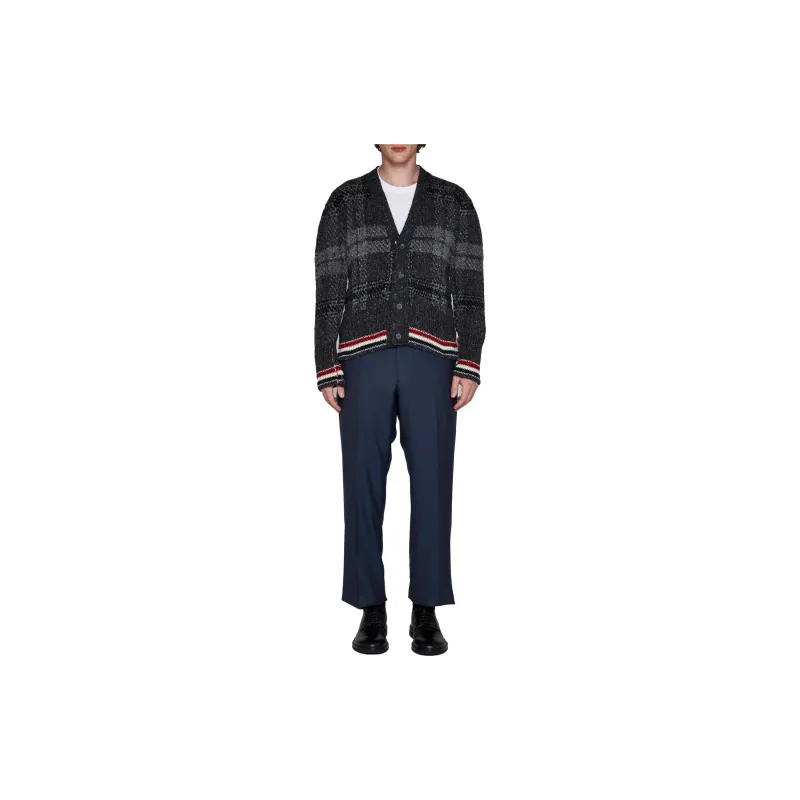 THOM BROWNE Tartan check Pattern Cardigan-2