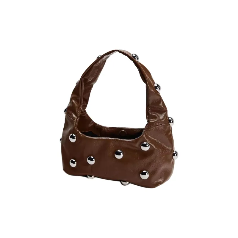 ZARA PU Shoulder Bag Small Size Women's Brown-2