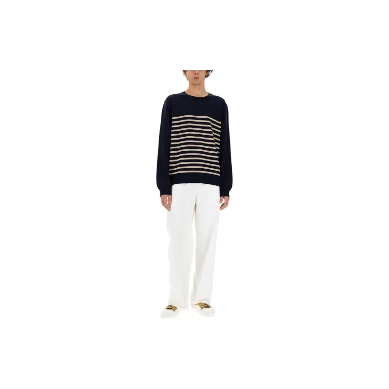 A.P.C Mattew Striped Crewneck Knitted Jumper-2