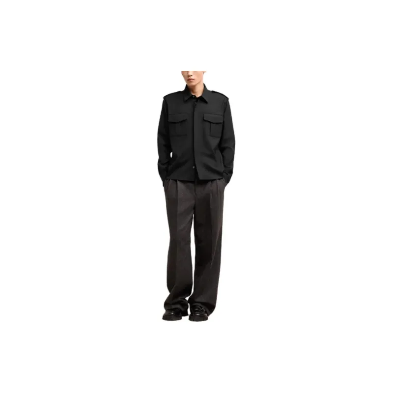 AMIPARIS Concealed Fastened Military Shirt-1