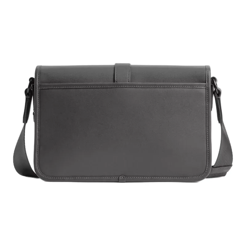 COACH League Smooth Leather Messenger Bag, Crossbody Bag, Shoulder Bag Men's Charcoal-2