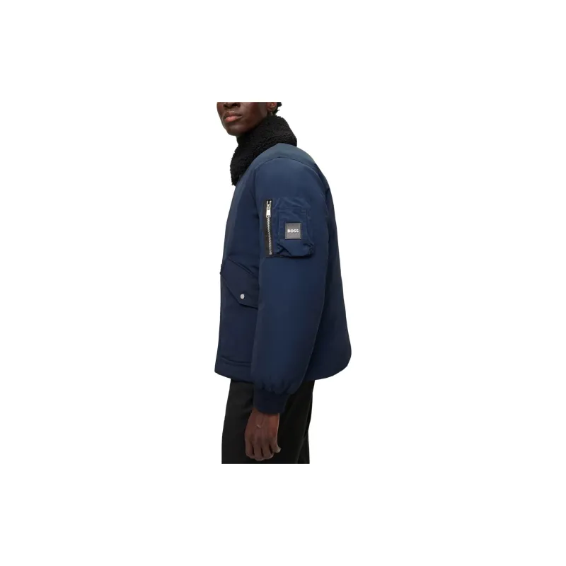 HUGO BOSS Jackets Men Navy Blue-4