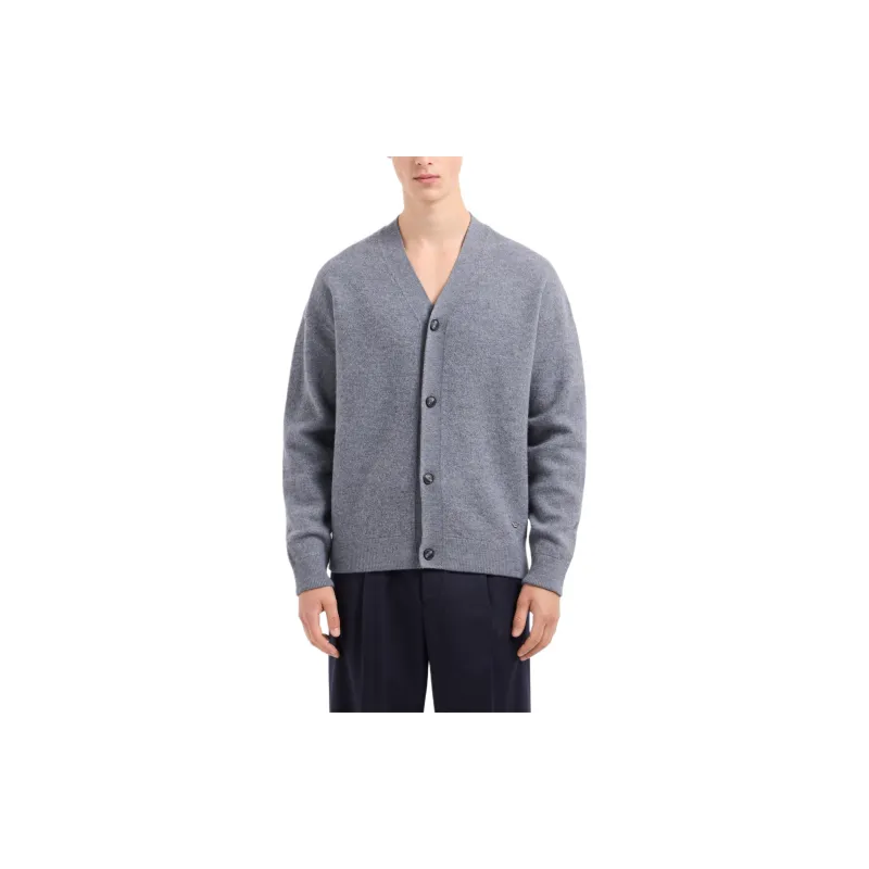 EMPORIO ARMANI V Neck Button Up Cardigan-4