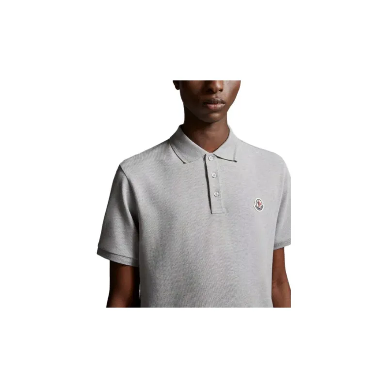 Moncler Polo Shirts Men Gray-2