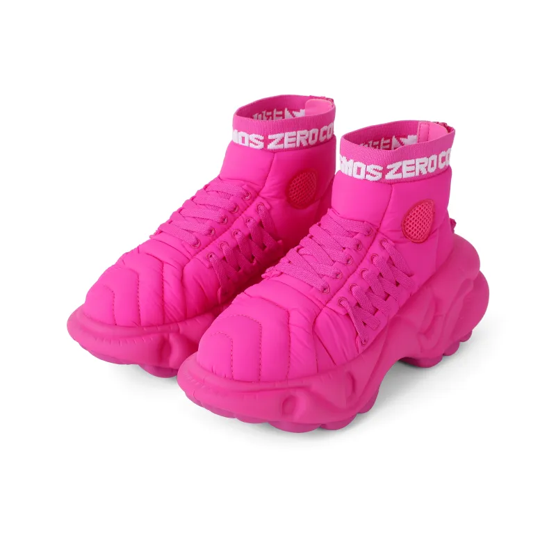 ZERO COSMOS Cushioning Height Increasing High Top Chunky Sneakers Unisex Bright Pink-1
