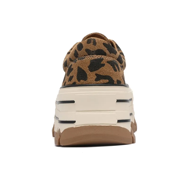 C°BANNER Mid-Top Skateboard Shoes Women's Leopard Print-3